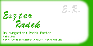 eszter radek business card